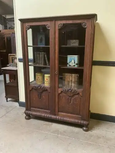 Antik -  Art Deco Vitrine, Bücherschrank - Lieferung möglich!