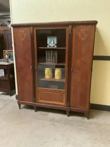 Antik - Bücherschrank, Vitrine, Intarsien - Jugendstil -  Lieferung möglich!