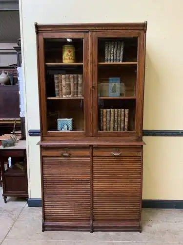 Antik -Bücherschrank, Aktenschrank, Rolllade - Jugendstil  - Lieferung möglich!