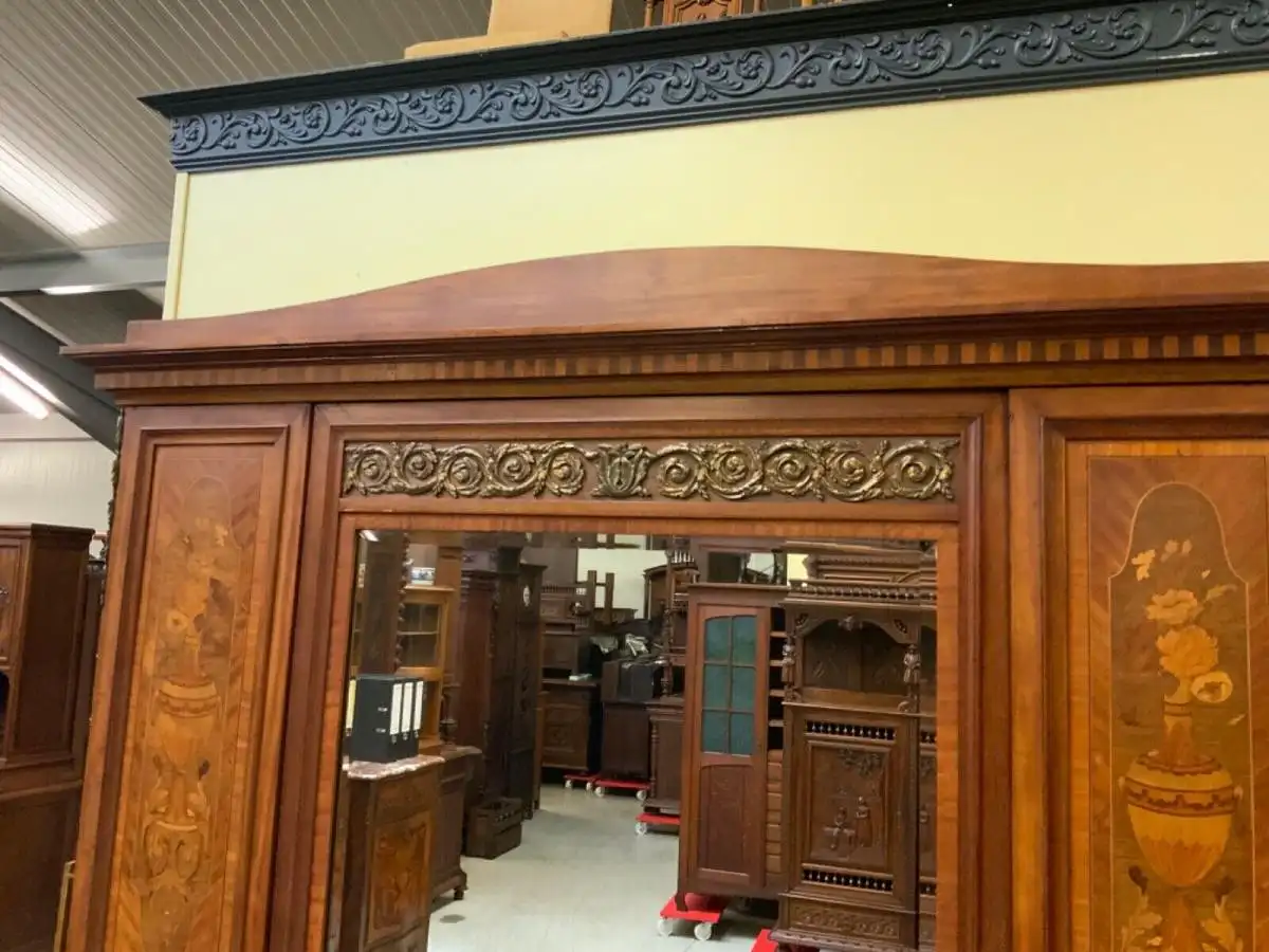 Antiker Jugendstil Wäscheschrank, Kleiderschrank,    - Lieferung möglich! 14