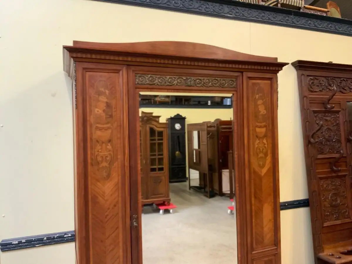 Antiker Jugendstil Wäscheschrank, Kleiderschrank,    - Lieferung möglich! 5