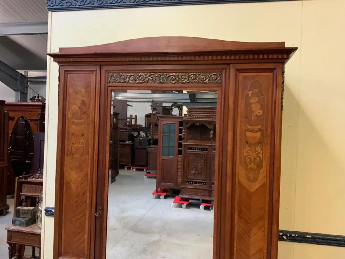 Antiker Jugendstil Wäscheschrank, Kleiderschrank,    - Lieferung möglich! 9