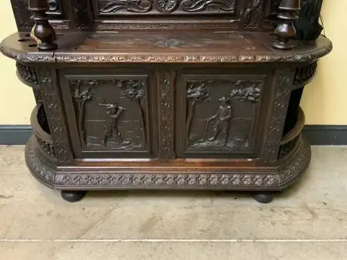 Antike Bretonische Garderobe mit Truhenbank - traumhaft - Lieferung möglich! 10