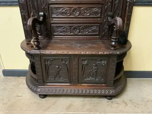 Antike Bretonische Garderobe mit Truhenbank - traumhaft - Lieferung möglich! 3