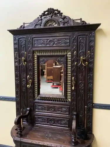 Antike Bretonische Garderobe mit Truhenbank - traumhaft - Lieferung möglich! 5