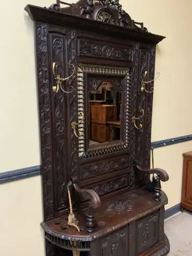 Antike Bretonische Garderobe mit Truhenbank - traumhaft - Lieferung möglich! 7