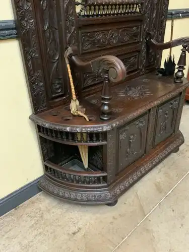 Antike Bretonische Garderobe mit Truhenbank - traumhaft - Lieferung möglich! 8