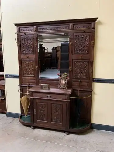 Antike imposante Gründerzeit Garderobe, Neorenaissance - Lieferung möglich! 1