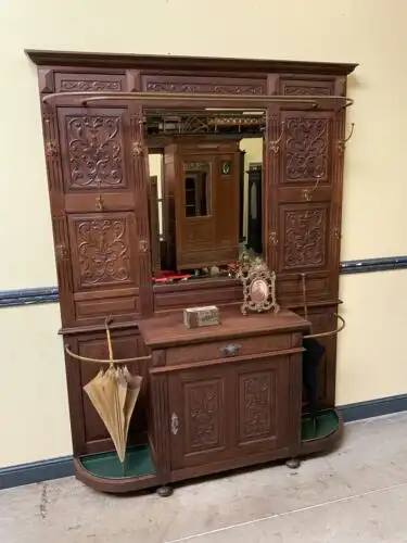 Antike imposante Gründerzeit Garderobe, Neorenaissance - Lieferung möglich! 19