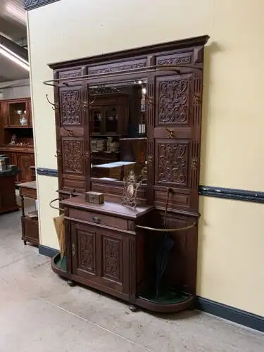 Antike imposante Gründerzeit Garderobe, Neorenaissance - Lieferung möglich! 3