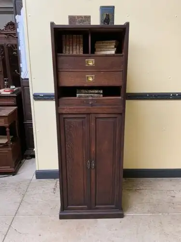 Antiker Jugendstil Rollladen Archivschrank - Lieferung möglich! 14