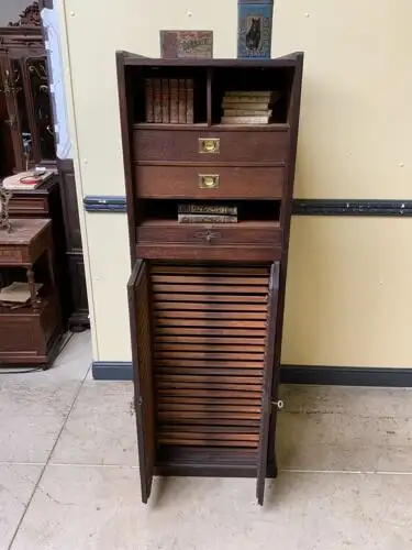 Antiker Jugendstil Rollladen Archivschrank - Lieferung möglich! 16