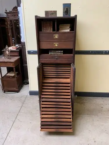 Antiker Jugendstil Rollladen Archivschrank - Lieferung möglich! 17