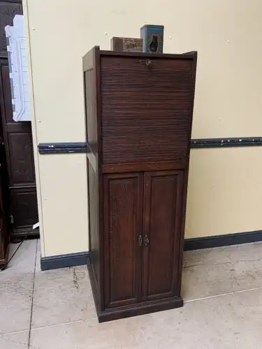 Antiker Jugendstil Rollladen Archivschrank - Lieferung möglich! 3