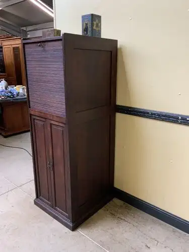 Antiker Jugendstil Rollladen Archivschrank - Lieferung möglich! 5