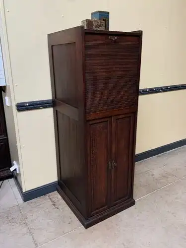 Antiker Jugendstil Rollladen Archivschrank - Lieferung möglich! 6