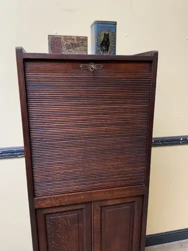 Antiker Jugendstil Rollladen Archivschrank - Lieferung möglich! 8