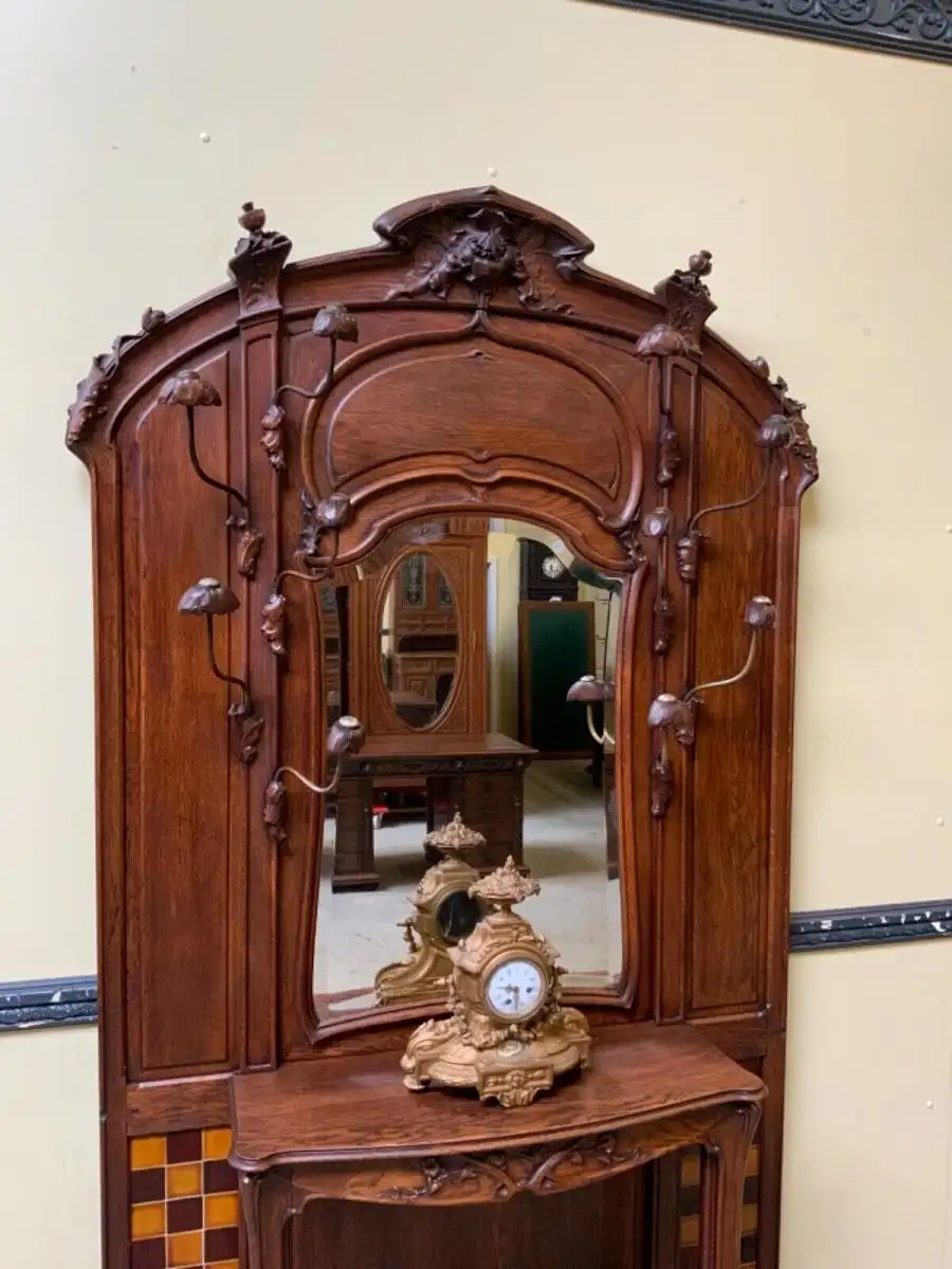 Antike Jugendstil Garderobe, Art Nouveau - Sensationell - Lieferung möglich! 10