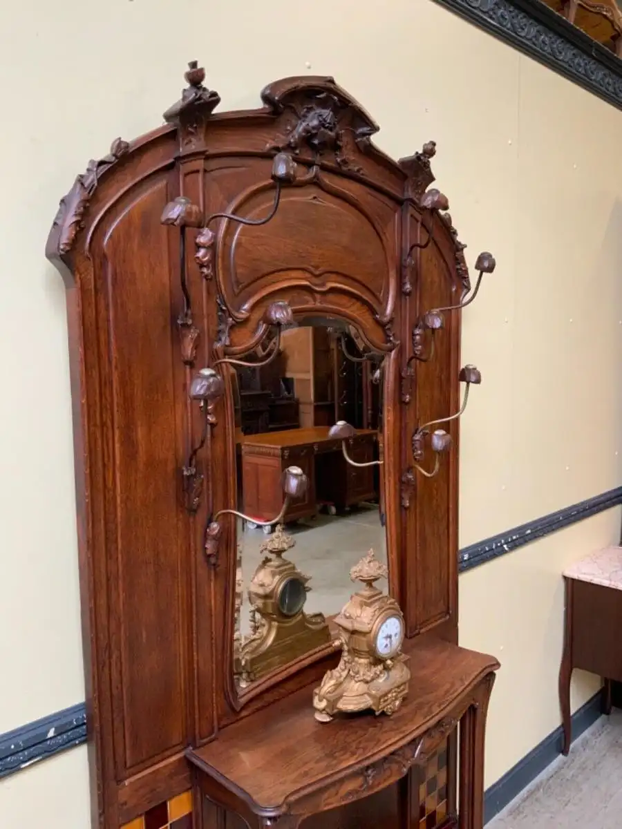 Antike Jugendstil Garderobe, Art Nouveau - Sensationell - Lieferung möglich! 12