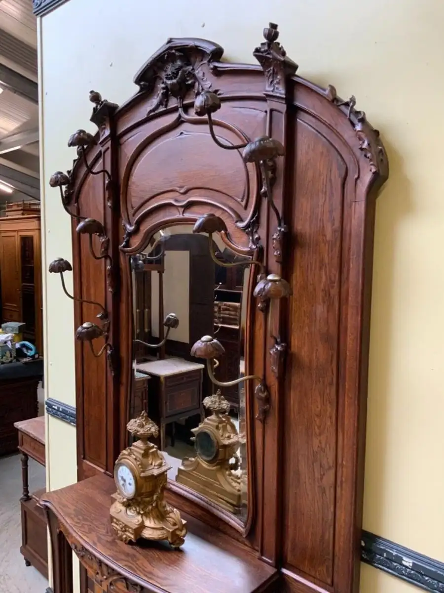 Antike Jugendstil Garderobe, Art Nouveau - Sensationell - Lieferung möglich! 13