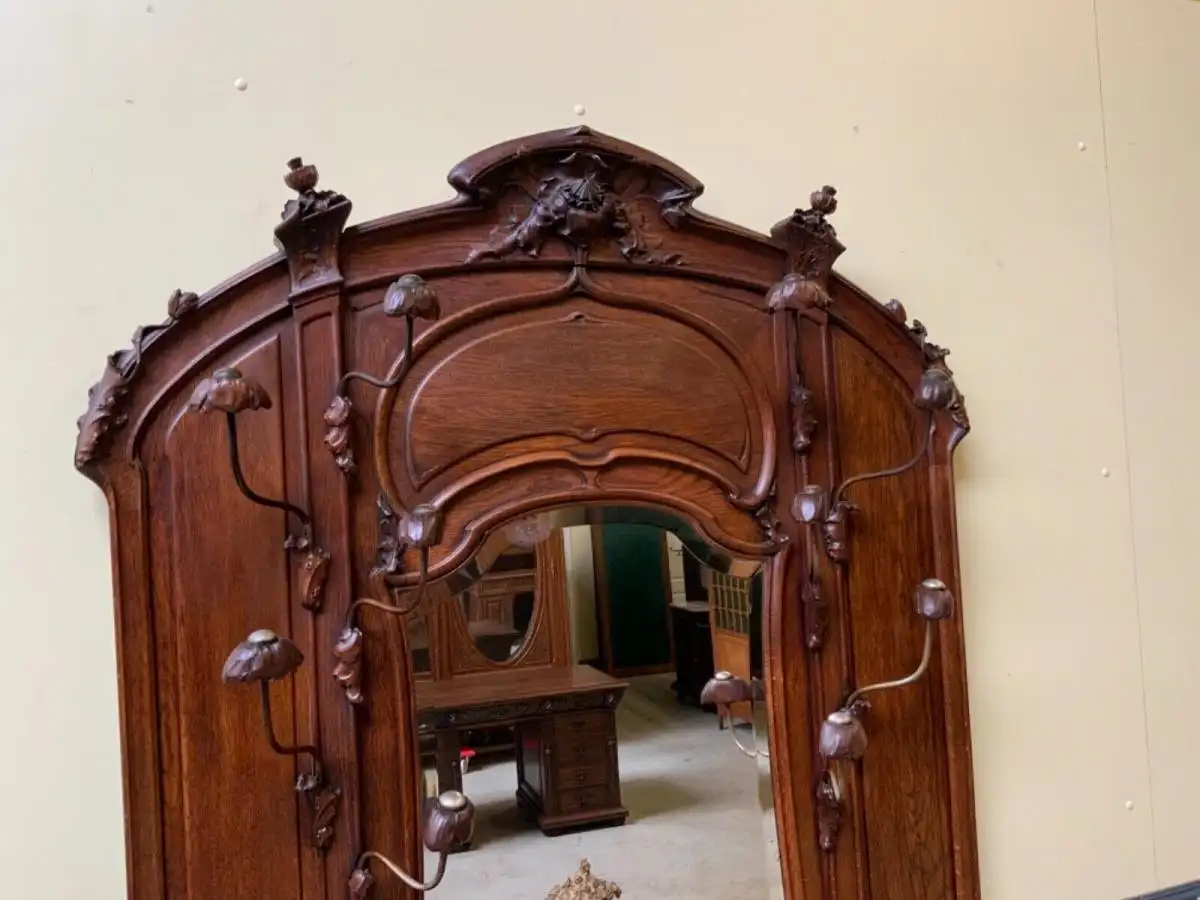 Antike Jugendstil Garderobe, Art Nouveau - Sensationell - Lieferung möglich! 19