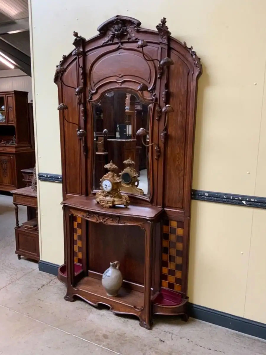 Antike Jugendstil Garderobe, Art Nouveau - Sensationell - Lieferung möglich! 2