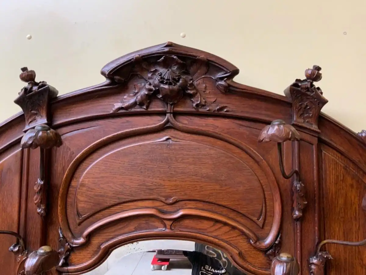 Antike Jugendstil Garderobe, Art Nouveau - Sensationell - Lieferung möglich! 22