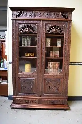 Antik - Vitrine, Bücherschrank,  Bretagne - Traumhaft  -  Lieferung möglich! 1