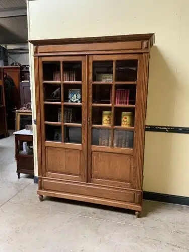 Antiker Jugendstil Bücherschrank, Vitrine, Traumhaft - Lieferung möglich! 0