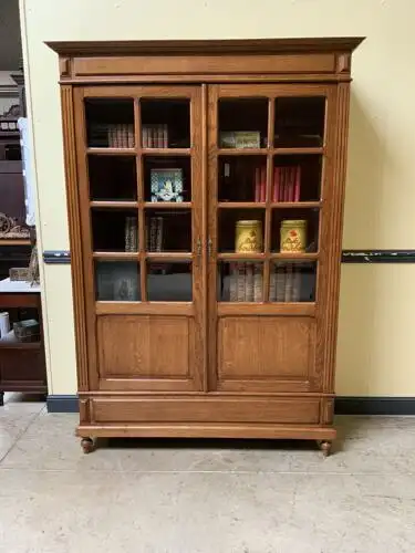 Antiker Jugendstil Bücherschrank, Vitrine, Traumhaft - Lieferung möglich! 2