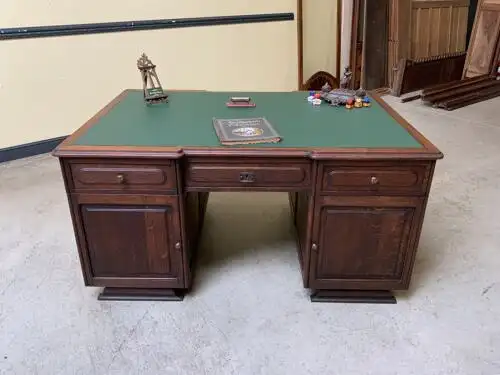 Antiker großer doppelseitiger Art Deco  Schreibtisch  XXL -Lieferung möglich!