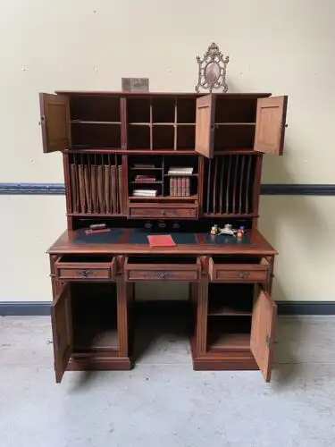 Antiker traumhafter Gründerzeit nußbaum Schreibtisch,- Lieferung möglich! 11