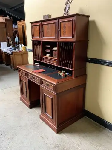 Antiker traumhafter Gründerzeit nußbaum Schreibtisch,- Lieferung möglich! 3