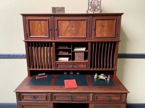 Antiker traumhafter Gründerzeit nußbaum Schreibtisch,- Lieferung möglich! 7