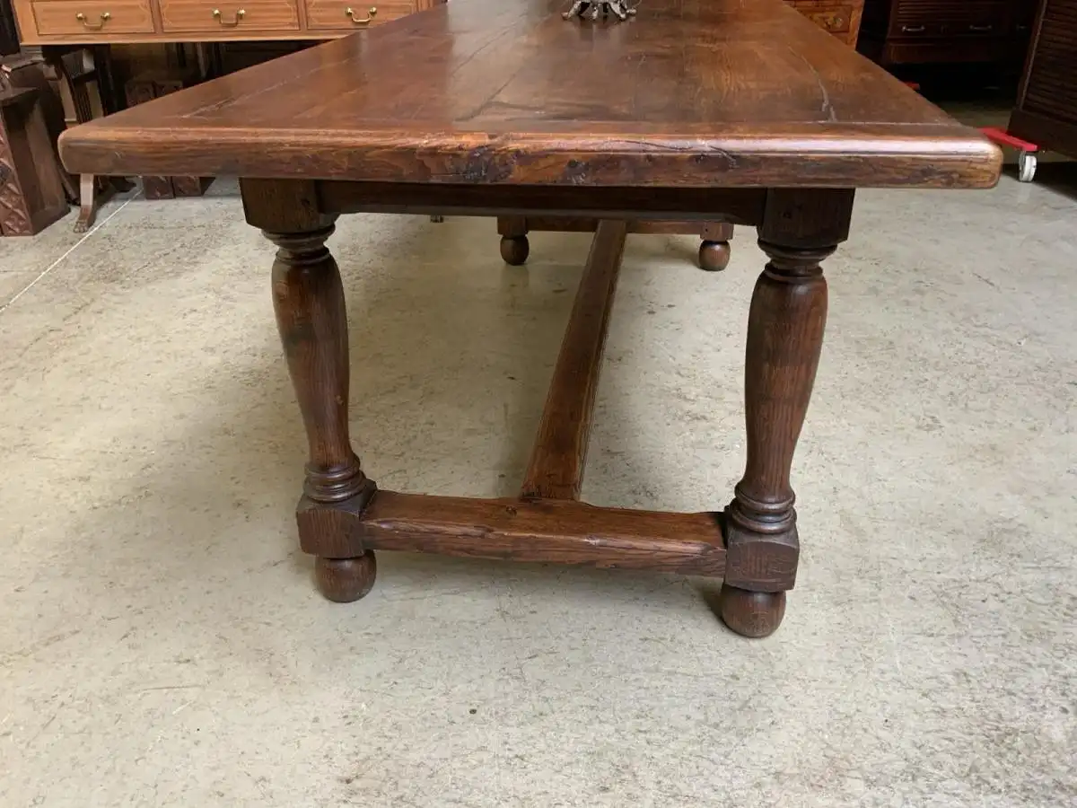 Antiker imposanter Kloster Tisch, Bauerntisch, Tafel, 211 cm -Lieferung möglich! 3