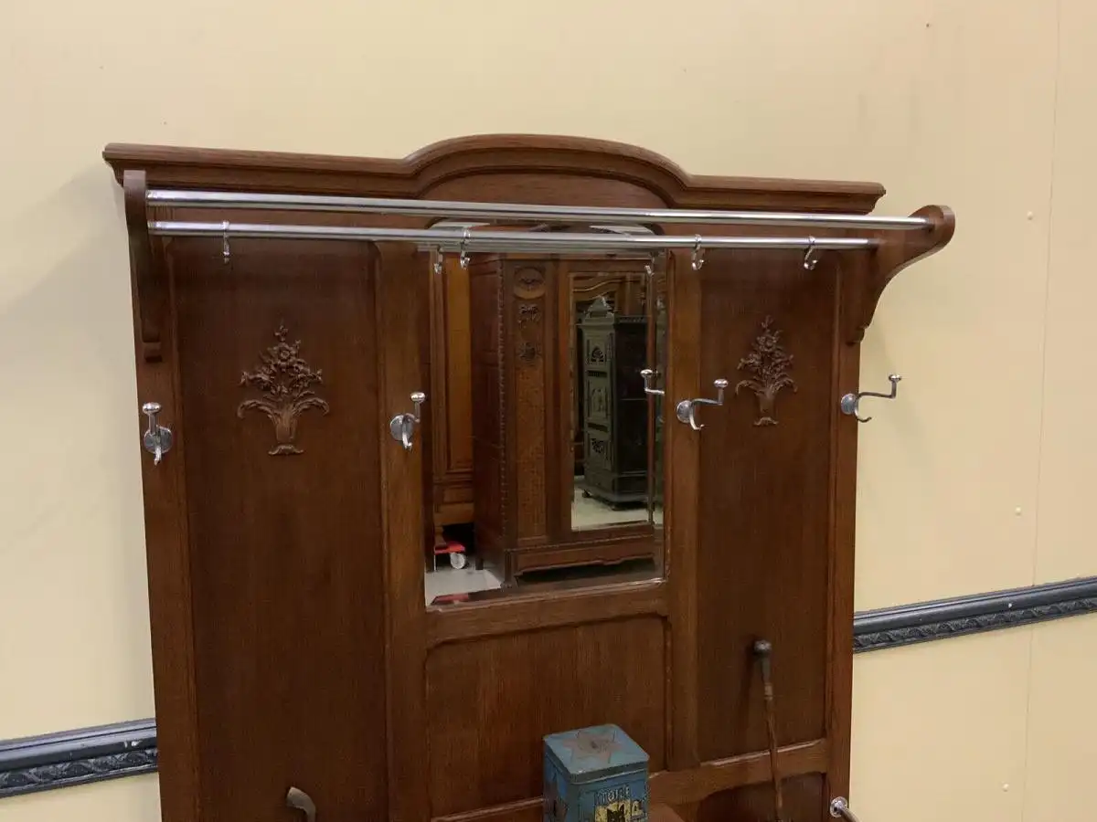 Antike Jugendstil Garderobe - traumhaft schön - Lieferung möglich! 13