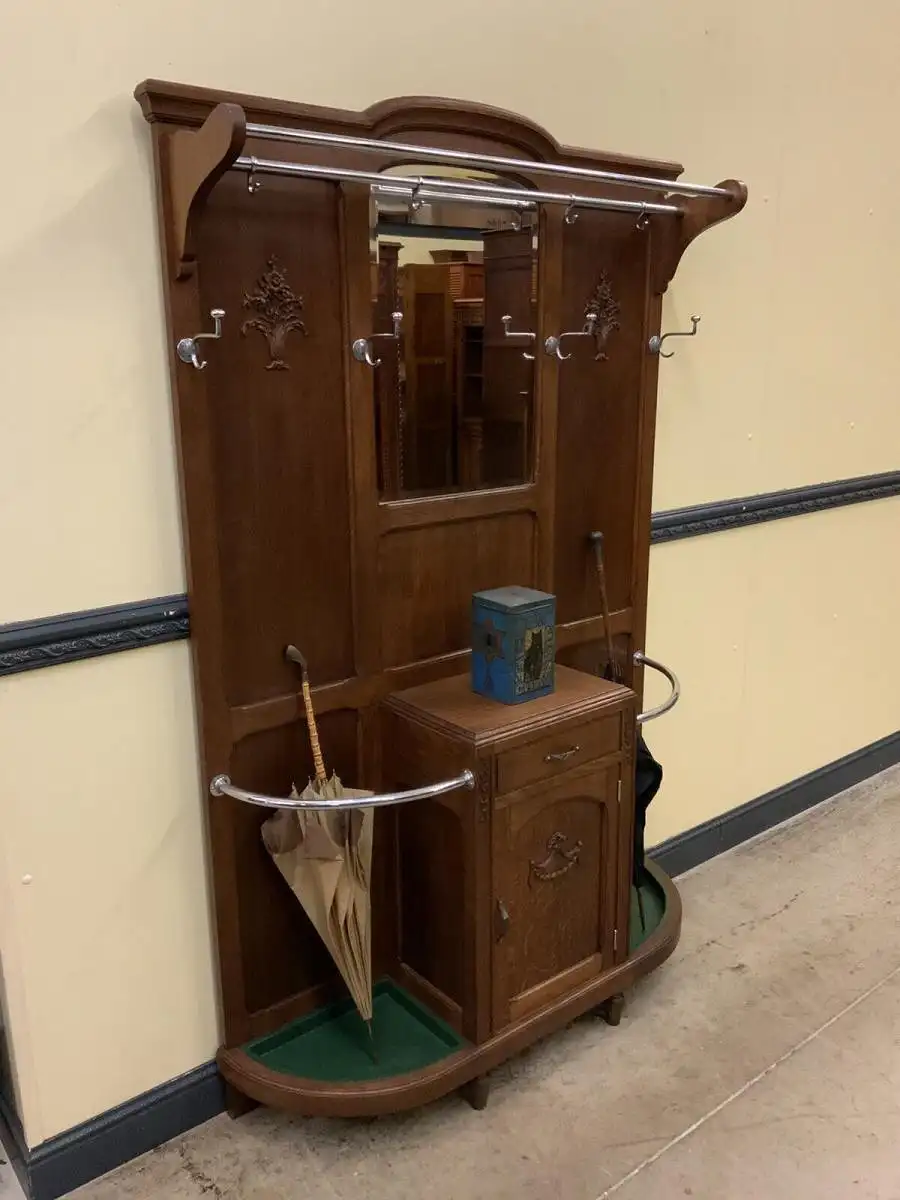 Antike Jugendstil Garderobe - traumhaft schön - Lieferung möglich! 4