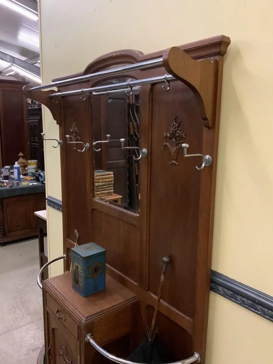 Antike Jugendstil Garderobe - traumhaft schön - Lieferung möglich! 6