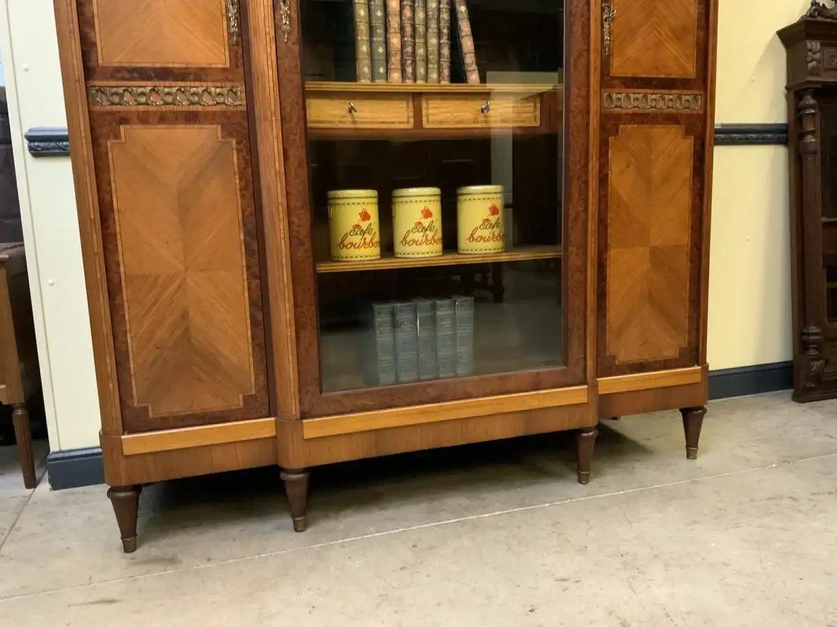 Antik - Bücherschrank, Vitrine, Intarsien - Jugendstil -  Lieferung möglich! 10
