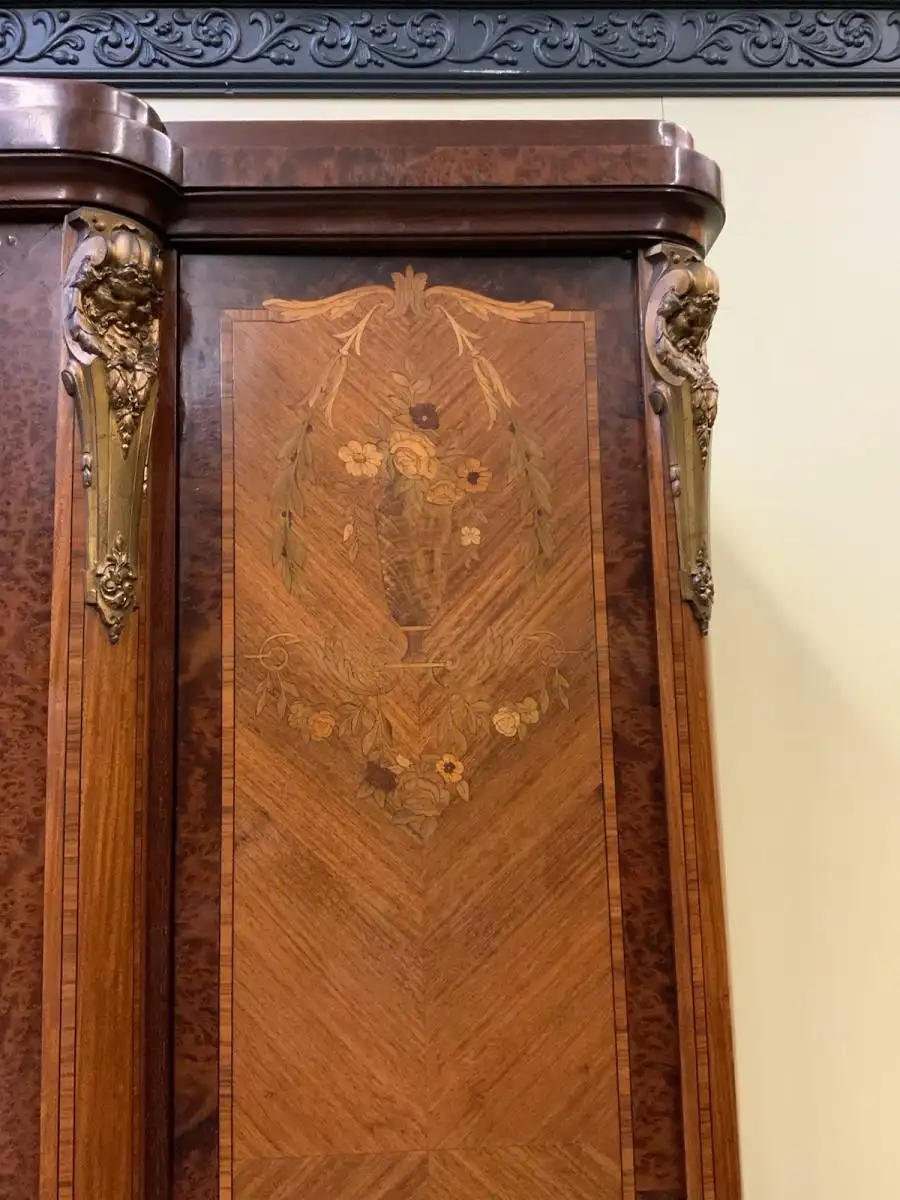 Antik - Bücherschrank, Vitrine, Intarsien - Jugendstil -  Lieferung möglich! 11