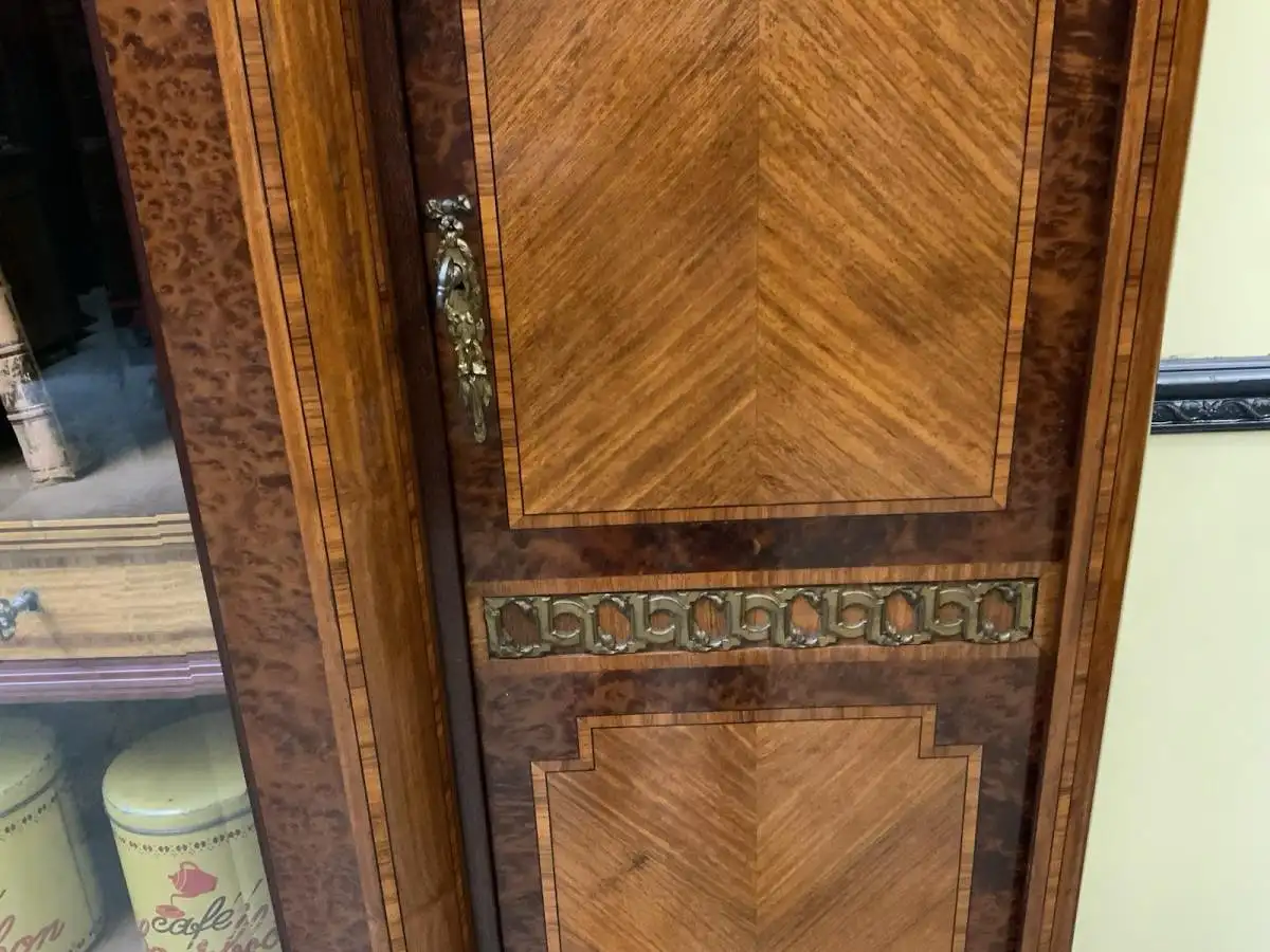 Antik - Bücherschrank, Vitrine, Intarsien - Jugendstil -  Lieferung möglich! 13