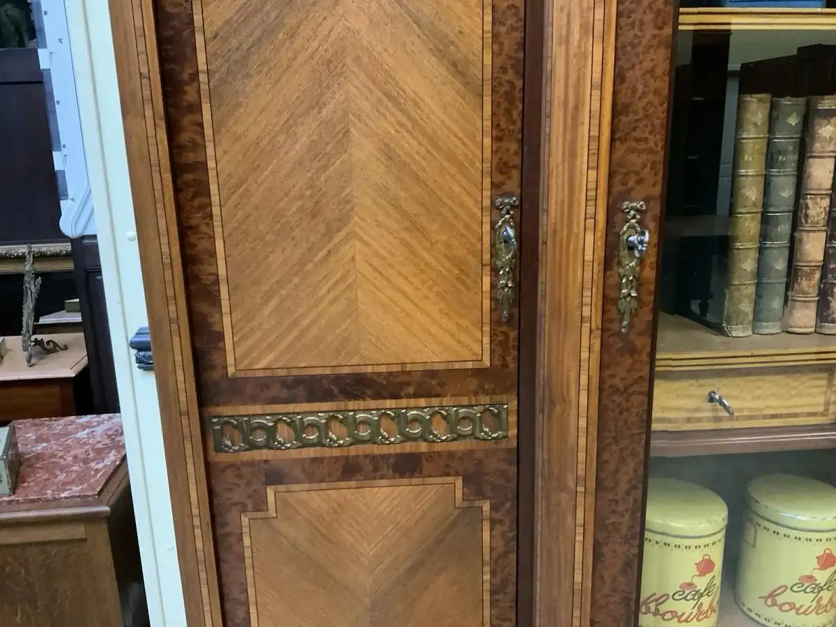 Antik - Bücherschrank, Vitrine, Intarsien - Jugendstil -  Lieferung möglich! 14
