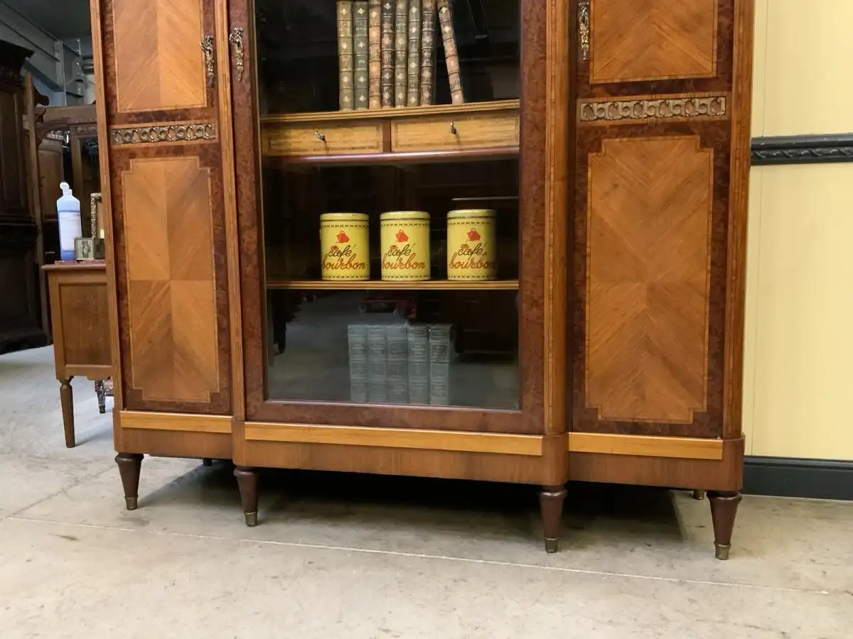 Antik - Bücherschrank, Vitrine, Intarsien - Jugendstil -  Lieferung möglich! 9