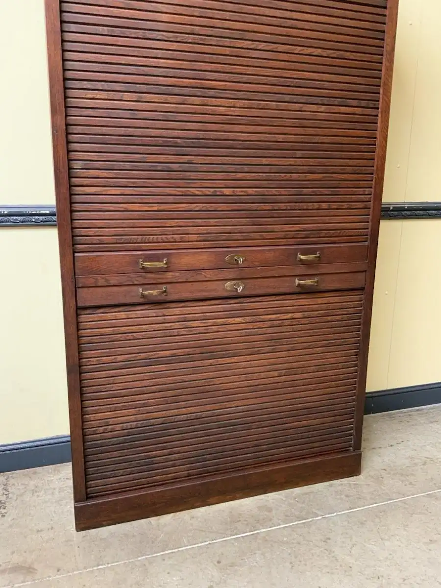 Antik - Rollladen Archiv Schrank, Bücherschrank -Jugendstil - Lieferung möglich! 10