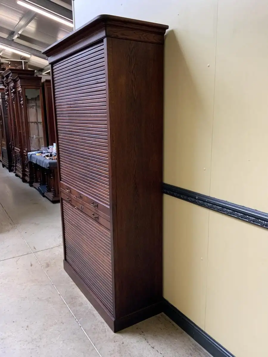 Antik - Rollladen Archiv Schrank, Bücherschrank -Jugendstil - Lieferung möglich! 5