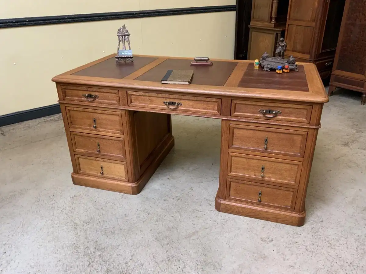 Antiker frei aufstellbarer Jugendstil Schreibtisch - Lieferung möglich! 1