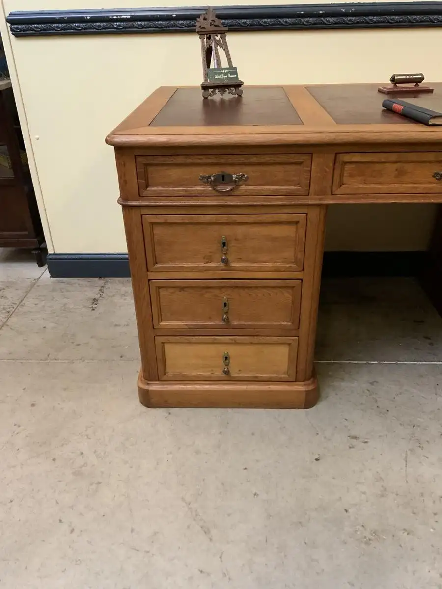 Antiker frei aufstellbarer Jugendstil Schreibtisch - Lieferung möglich! 11