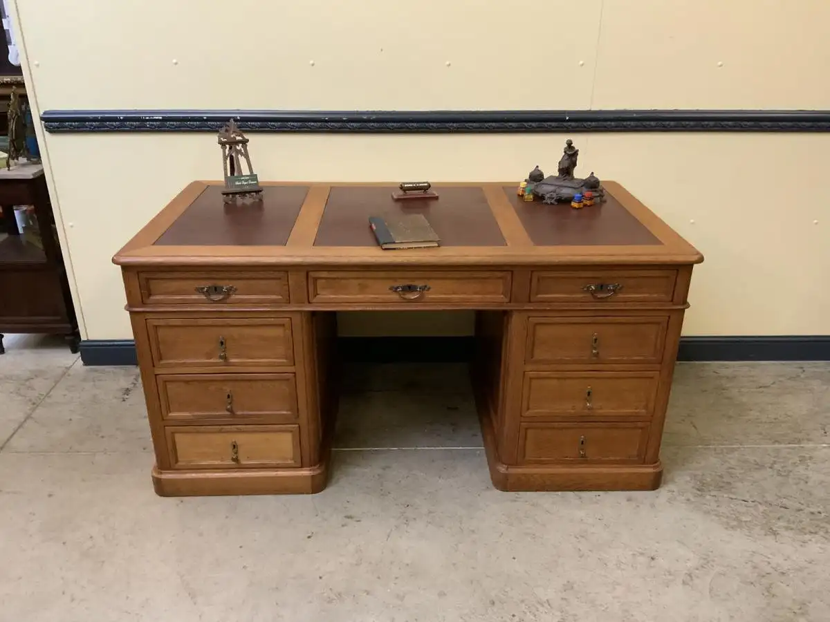 Antiker frei aufstellbarer Jugendstil Schreibtisch - Lieferung möglich! 9