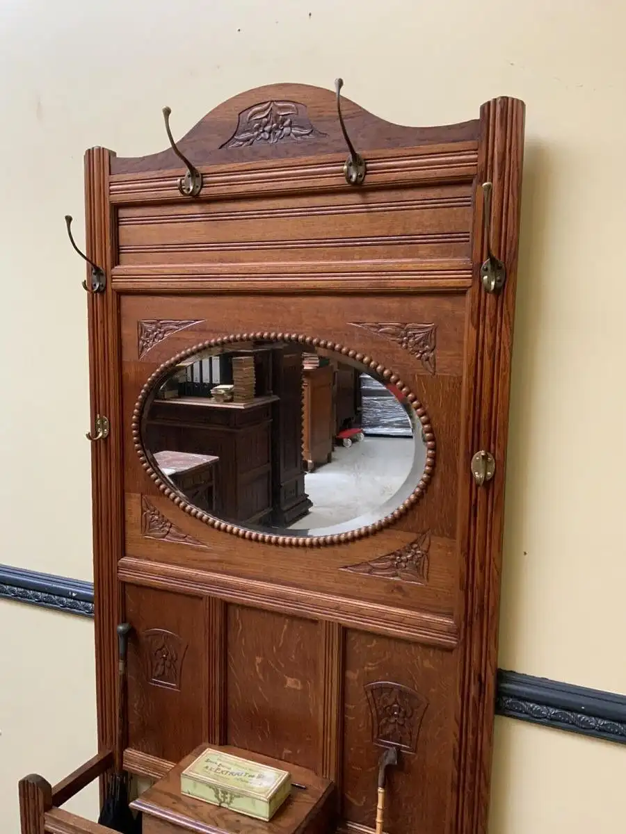 Antike Jugendstil Garderobe - traumhaft schön - Lieferung möglich! 12