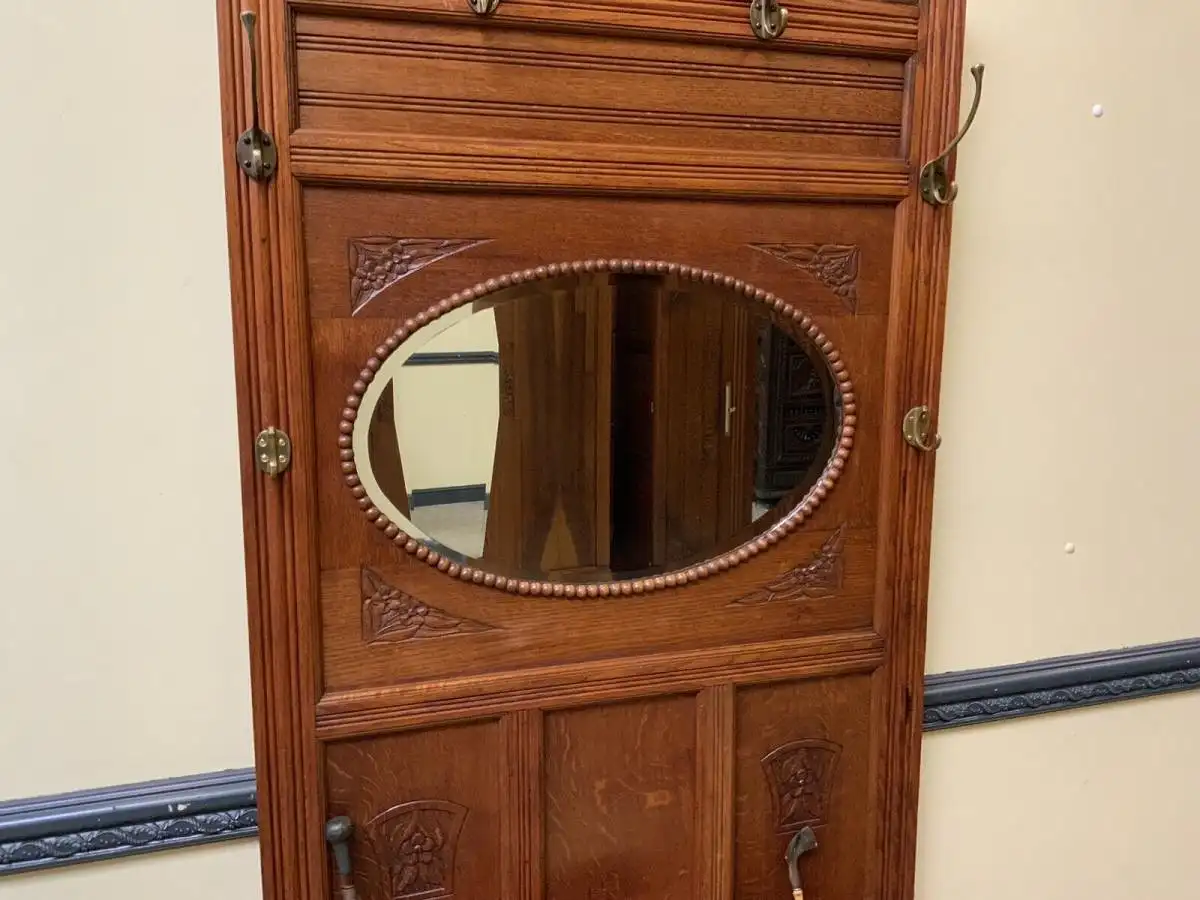 Antike Jugendstil Garderobe - traumhaft schön - Lieferung möglich! 9